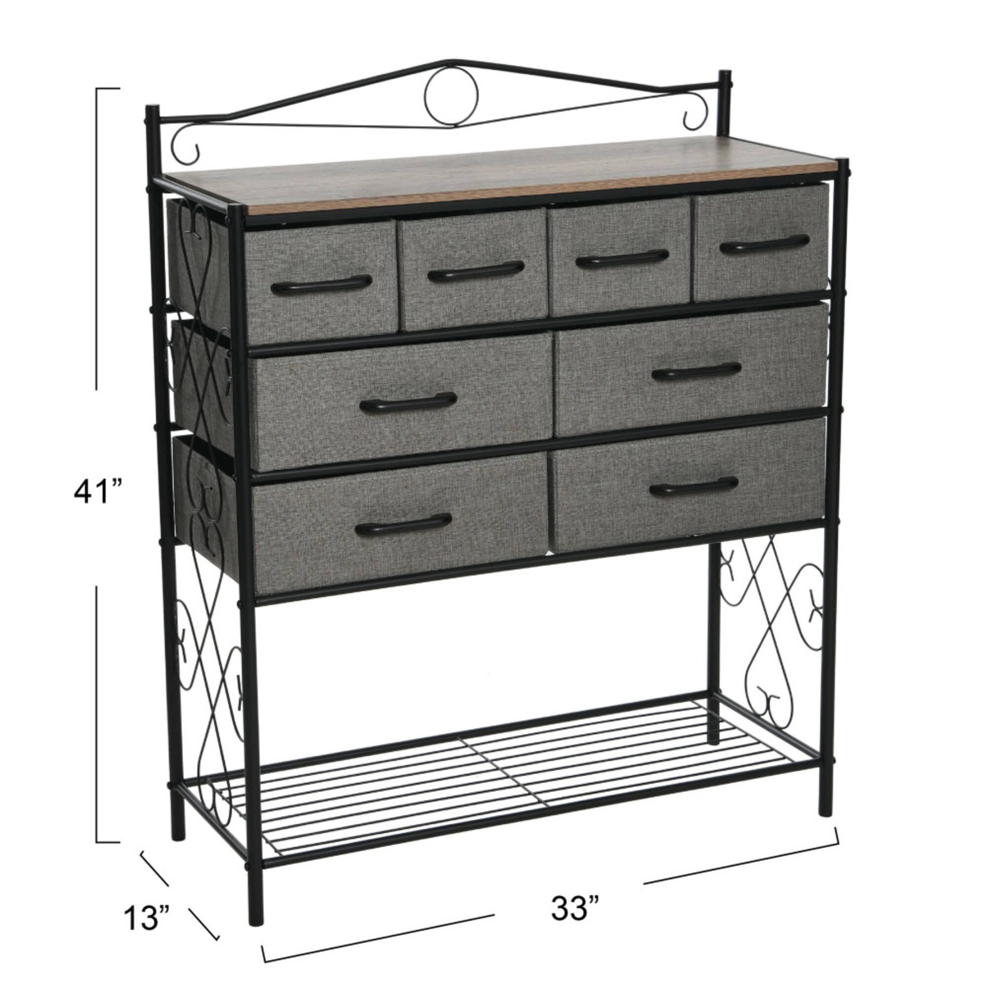 Household Essentials Victoria 8-Drawer Dresser with Shelf